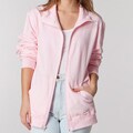 American Apparel Unisex Powder Pink California Fleece Zip Jogger Jacket