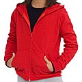 American Apparel Girls Red California Fleece Zip Hoodie