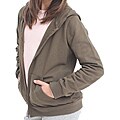 American Apparel Girls Army California Fleece Zip Hoodie