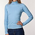 American Apparel Women's Baby Blue Long-sleeve Turtleneck Top (X-large)