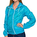 American Apparel Unisex A-Way Nylon Taffeta Crucian Blue/ White Jacket