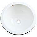 Madison Collection White Sidney Series Undercounter Bathroom Sink