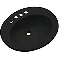 Madison Collection Black Monticello Series Drop-in Bathroom Sink