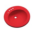 Madison Collection Red Lawrence Series Drop-in Bathroom Sink
