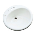 Madison Collection Bellport Series Drop-in White Bathroom Sink