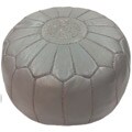 Handmade Casual Living Slate Leather Moroccan Ottoman Pouf