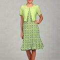Julian Taylor Women's Lime Two-piece Jacket Dress
