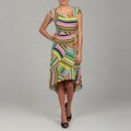 Julian Taylor Women's Yellow/ Green Abstract Dress