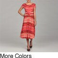 Julian Taylor Women's Abstract Cinched Waist Dress