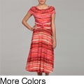 Julian Taylor Women's Abstract Cinched Waist Dress