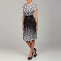 Julian Taylor Women's Black/ White Belted Dress