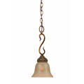 Crown Jewel Antique Gold 1-Light Mini Pendant