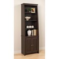Everett Espresso Slant-back Shaker Door Bookcase