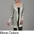 Y. Jessi Women's Striped Cashmere Cardigan