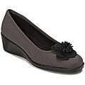 A2 by Aerosoles Women's 'System' Grey Fabric Slip-on Wedges