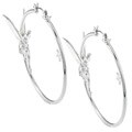 Disney's Tinkerbell Silverplated Hoop Earrings