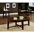 Oak Finish 3-piece Occassional Table Set