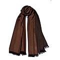 Two-tone Black/ Chocolate Brown Cashmere-blend Shawl
