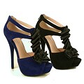I-Comfort Women's 'Tiffany' T-Strap Ruffle Pump