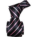 Dmitry Men's Navy Striped Italian Silk Tie