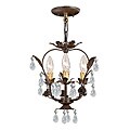 Crystorama Paris Flea Market 3-light Dark Rust Crystal Chandelier