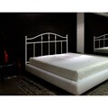 White Queen/ Full Curved Metal Headboard