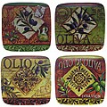 Certified International Olio Square Salad Plates (Set of 4)