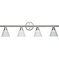 Bright Satin Nickel Four Light Vanity