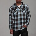 Burnside Men's Light Blue Hooded Flannel Shirt