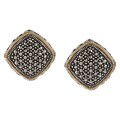 Marc Gold over Sterling Silver Marcasite Diamond-shaped Earrings
