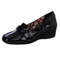 AK Anne Klein Women's 'Lansing' Black Wedge Loafers