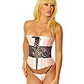 Empire Intimates Women's Elegant Pink Satin Corset