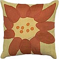 Brisbane Yellow/ Orange Flower Decorative Pillow