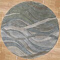 Handmade 'Metro Classic' Grey Wool Rug (6' Diameter)
