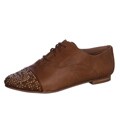 Steve Madden Women's 'Tapps' Cognac Multi Studded-toe Oxfords