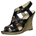 Nine West Women's 'Showntell' Black Leather Wedges