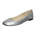 Nine West Women's 'On High' Silver Leather Flats