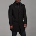 Kenneth Cole Men's Charcoal Walker Wool Blend Coat