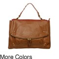 Sondra Roberts Pebble Leather Hobo Handbag