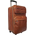 Amerileather Brown Leather 25-inch Expandable Wheeled Upright