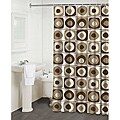 'Vintage Squares Taupe' Shower Curtain