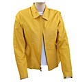 Women's Modern Flair Yellow Leather Jacket (Ecuador)