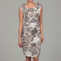 London Times Women's Floral Shimmer Sheath Dress