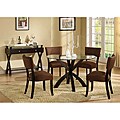 Chocolate Microfiber Dining Chair (Set of 2)