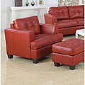 Acme Red Bonded Leather Chair