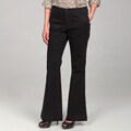 Jones New York Women's Black Besom Pocket Flare Pants