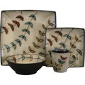 Sango Black Flora 16-piece Dinnerware Set
