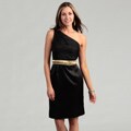 Lotus Grace Women's Black Braid-embellished Dress