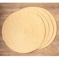 Braided Victorian Round Gold Placemats (Set of 4)