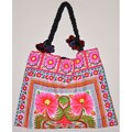 Cotton 'Flower White' Purse (Thailand)